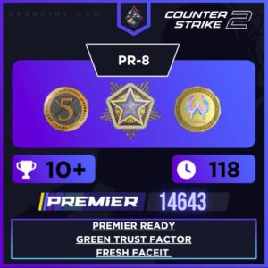 CS2 Premier Medal Account | Service Medal 2024 | Rating 14643 | 5 Year Coin | Season 1 Coin | Csgo Coin | First Email | Instant Delivery ⚡