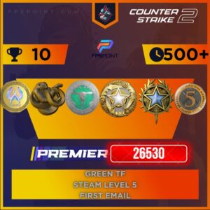 CS2 Premier Account | Service Medal 2020 , 2025 | Rating 26530 | Austin 2025 Silver Coin | Broken Fang Coin | Csgo Coin | 5 Year Coin | Steam Level 5 | First email